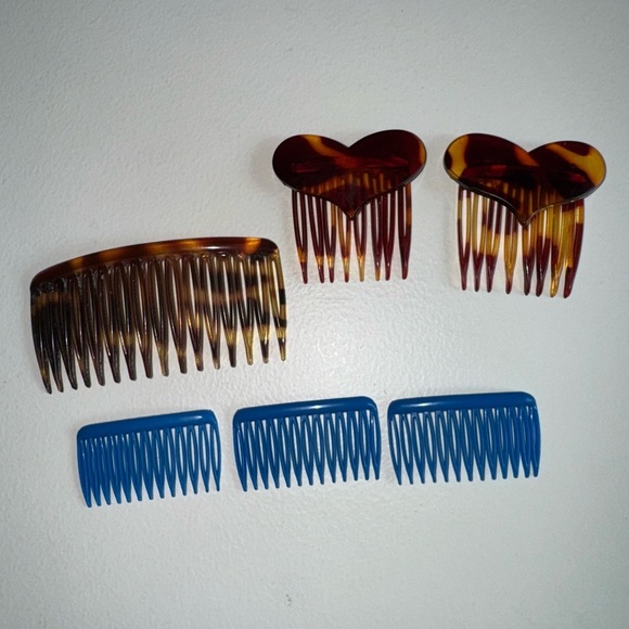 Goody Vintage 80s Goody Side Combs Tortoise Shell Lot - Picture 1 of 7
